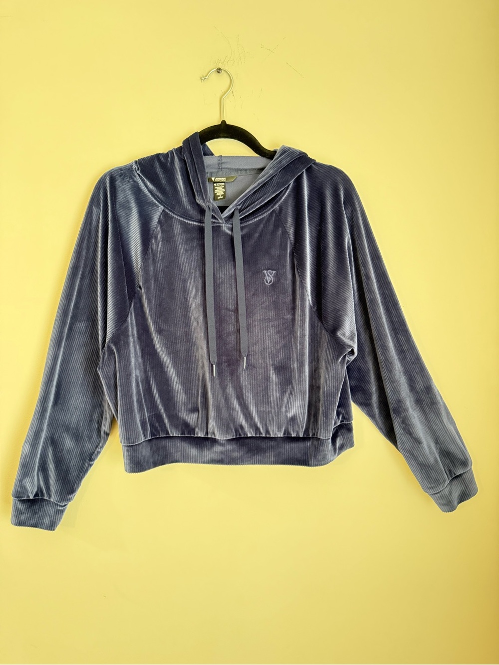 Victoria's Secret Plush Velour Hoodie - Slate Blue